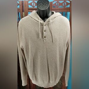 Hawker Rye Henley Hoodie Sweatshirt Cotton {F0026}
